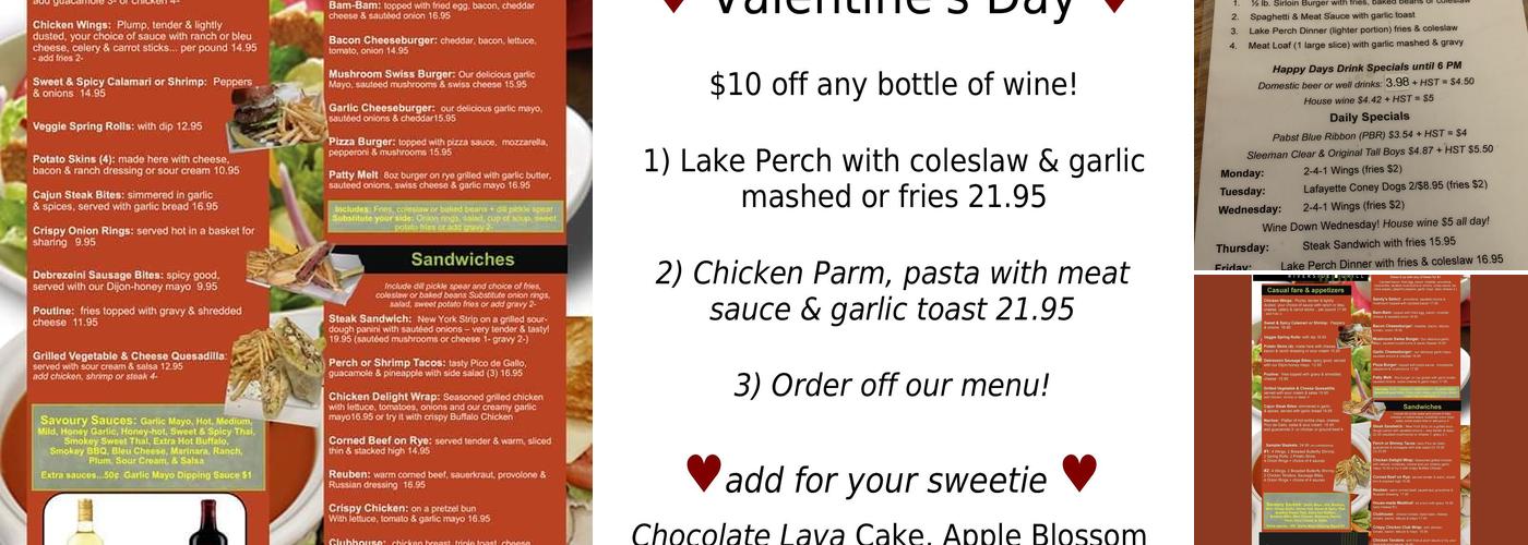 Sandy's Riverside Grill Menu