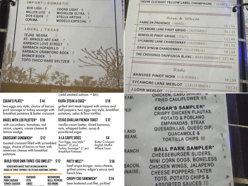 Part & Parcel Menu