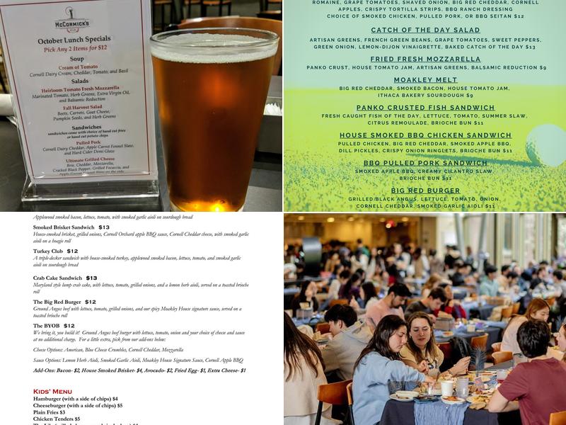 McCormick's at Moakley House Menu