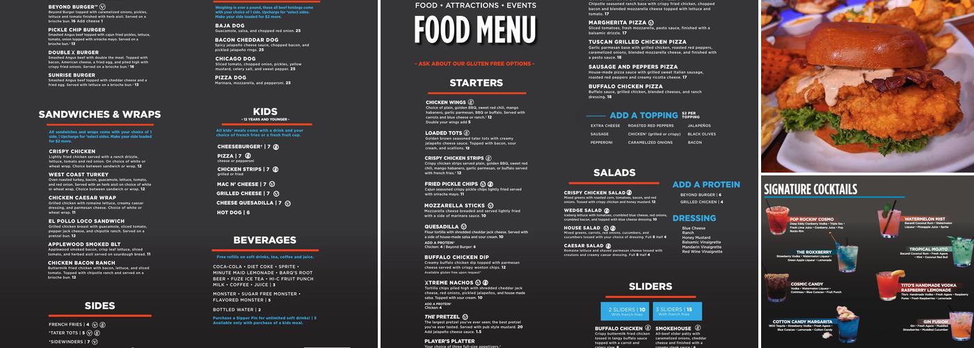 Pit Stop Tavern Menu