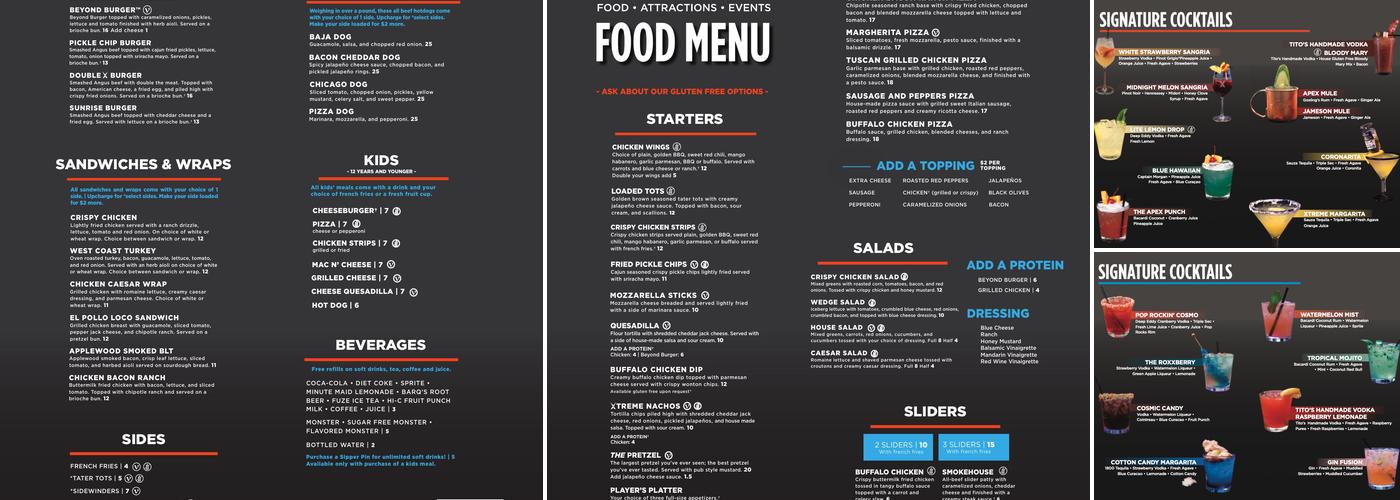Pit Stop Tavern Menu