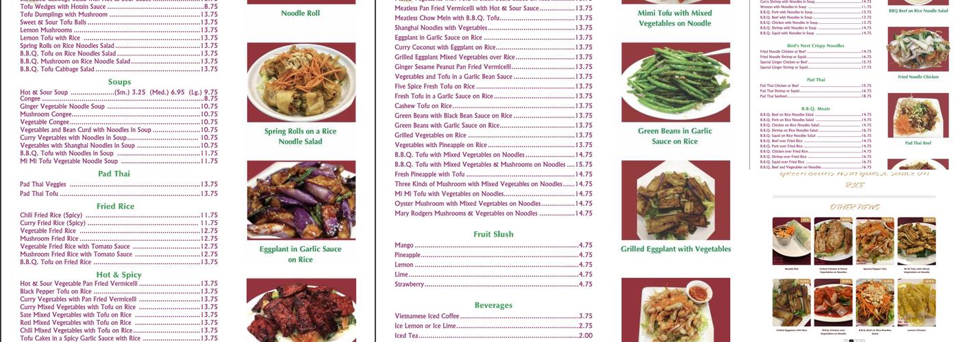 Mimi Gardens Menu