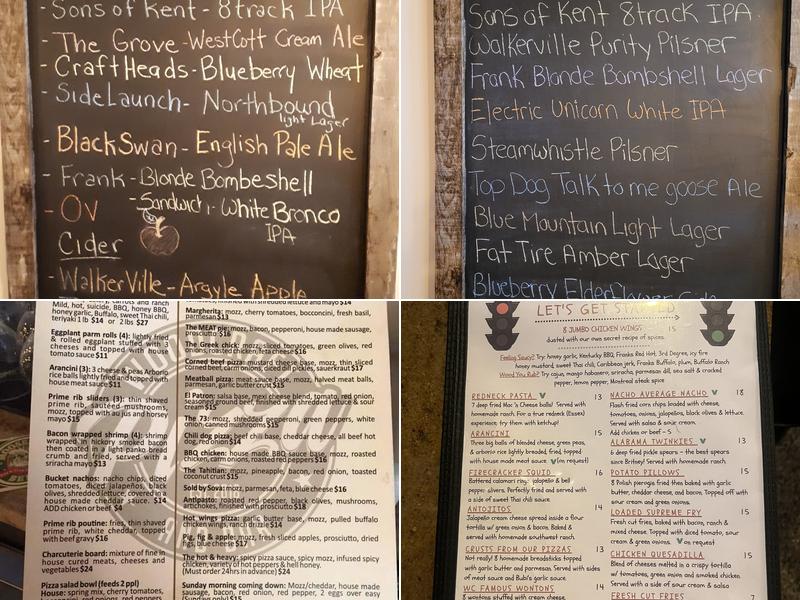 Woodcraft Pizza & Bar Essex Menu