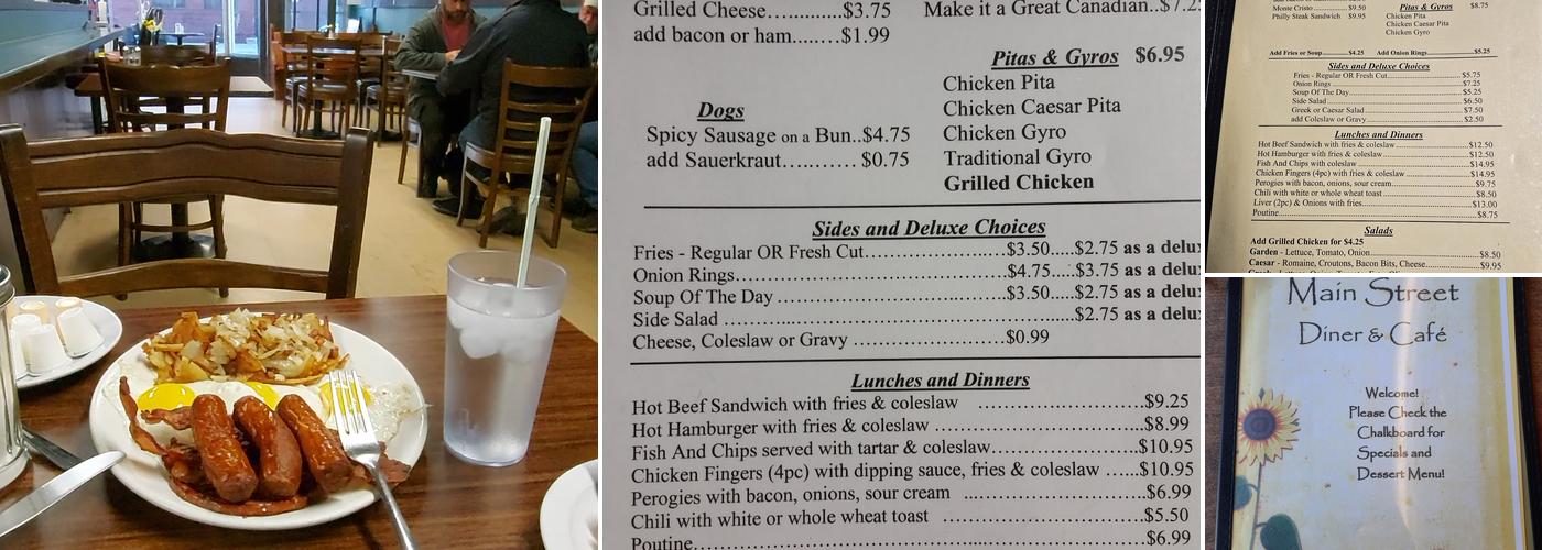 Main Street Diner Menu