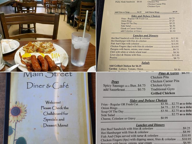 Main Street Diner Menu