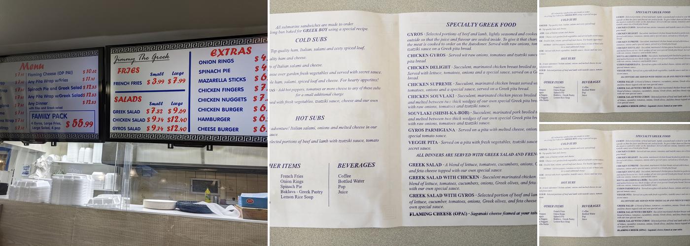 OPA! Windsor Menu