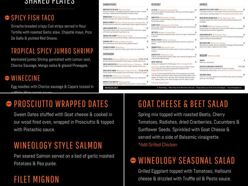 Wineology Menu