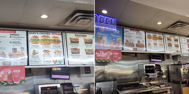 Harvey's Menu