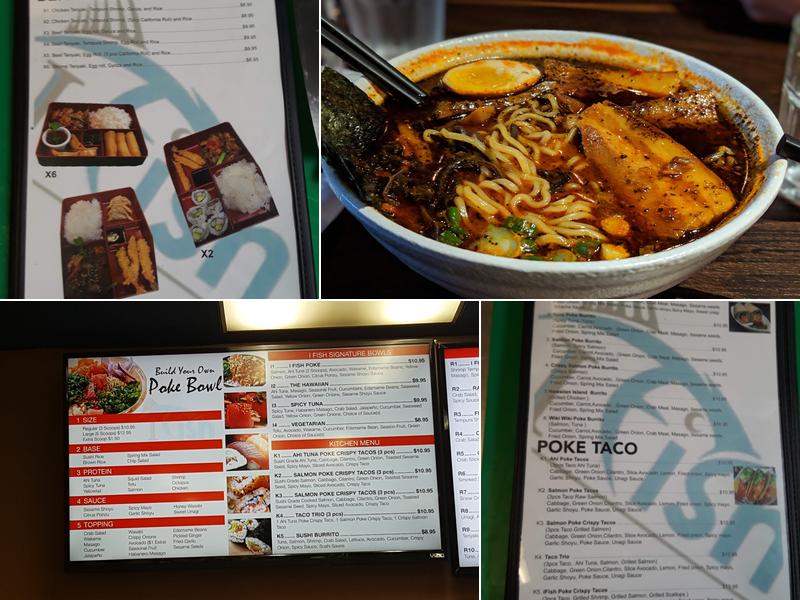 I Fish Poke Bar Thai Kitchen Menu