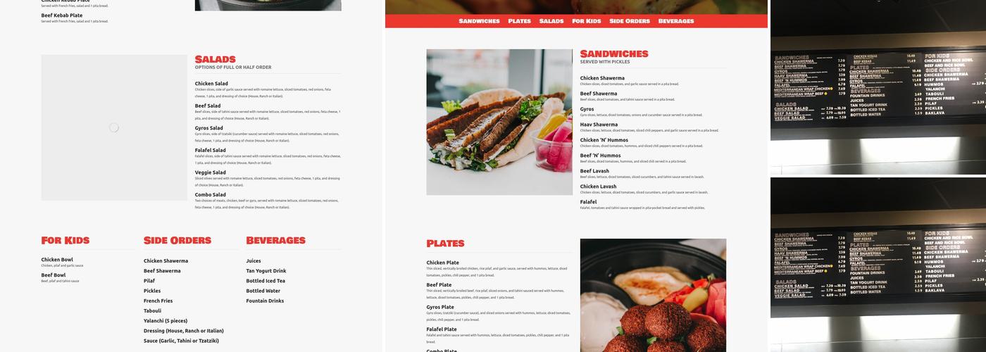 The Broilers Menu