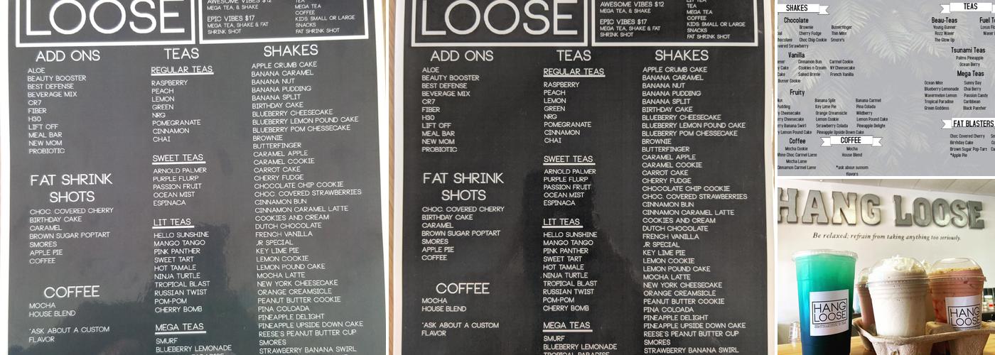Hang Loose Nutrition Menu