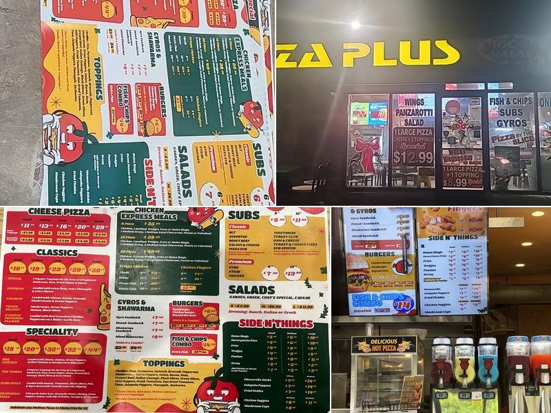 The Original Pizza Plus Inc. Menu