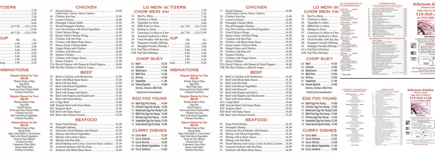 Schezwan Kitchen Menu