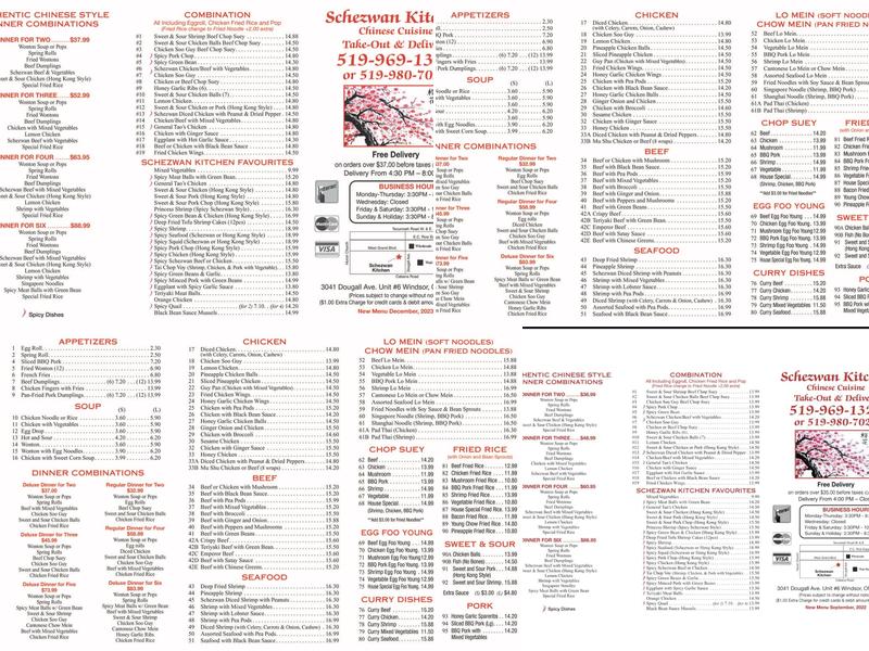 Schezwan Kitchen Menu