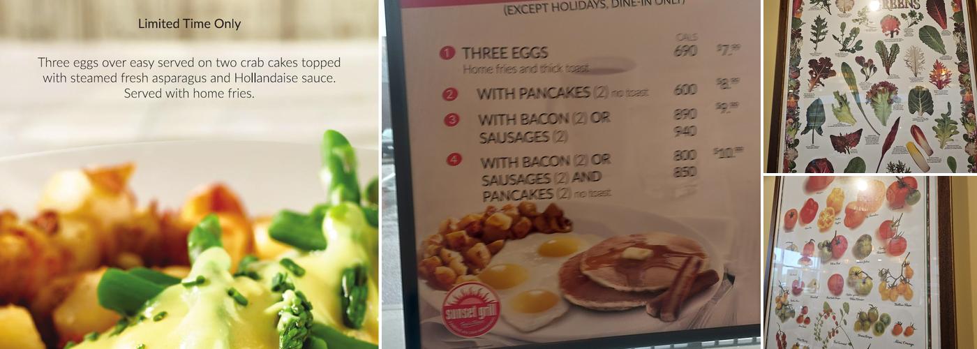 Sunset Grill Menu