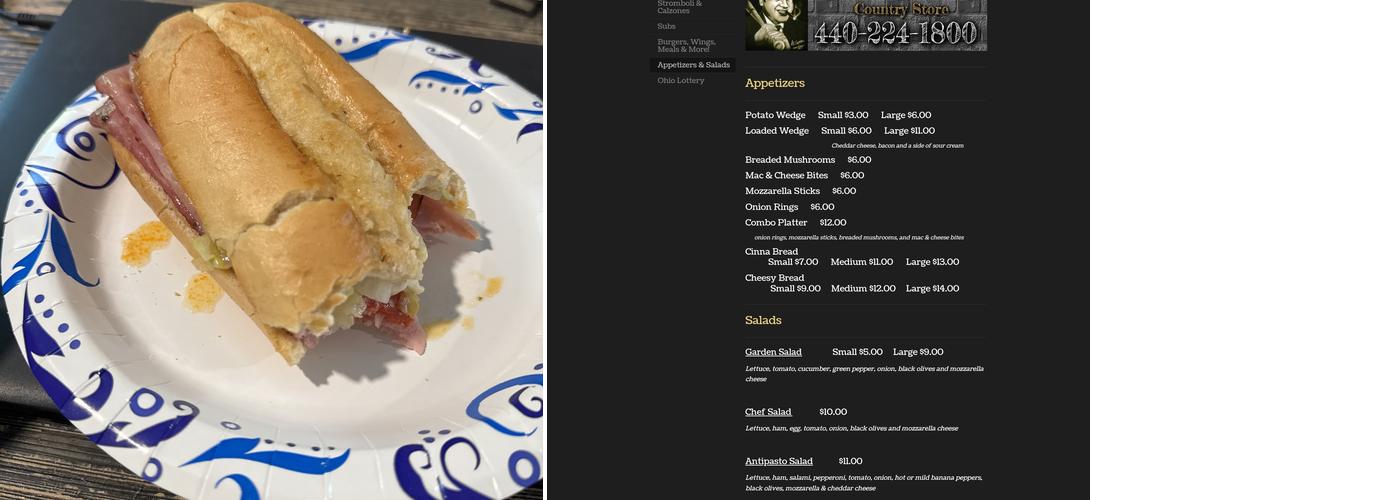 Gangbusters Pizza & Country Store Menu