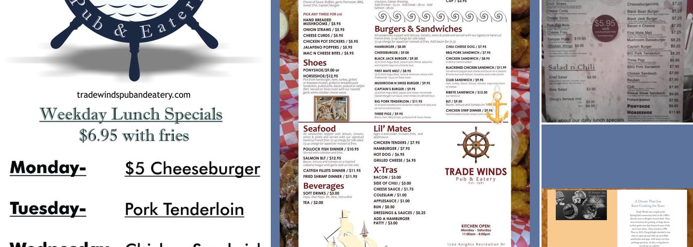 Trade Winds Pub & Eatery Menu