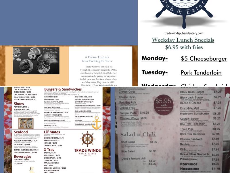 Trade Winds Pub & Eatery Menu
