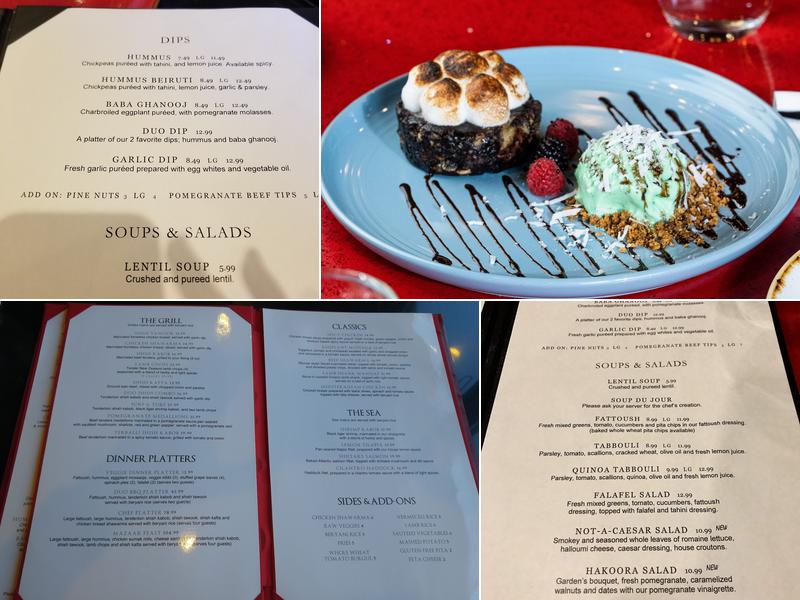 Mazaar Lebanese Cuisine Menu