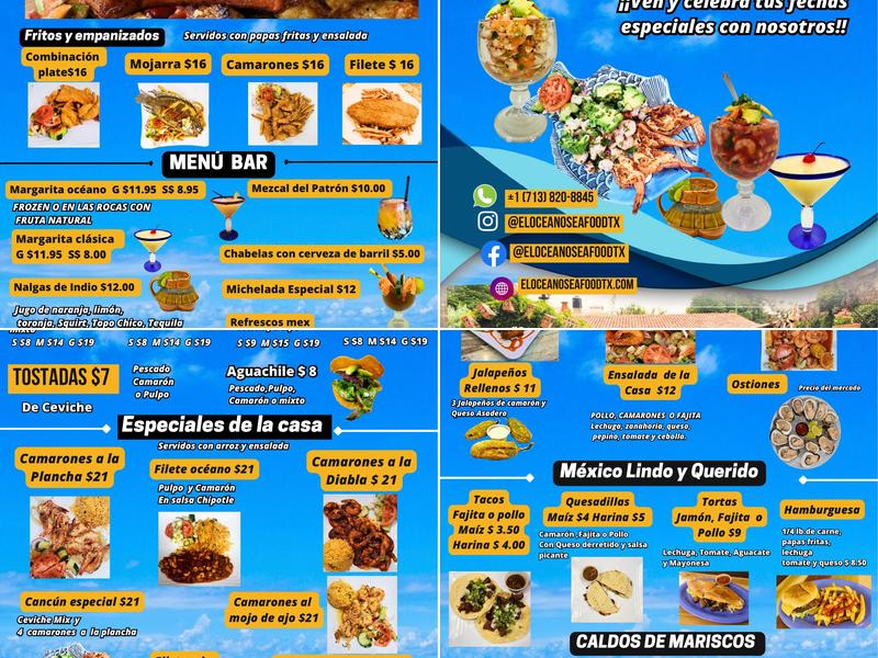 El Oceano Seafood - (Long Point) Menu