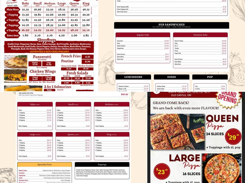 Naples Pizza Menu