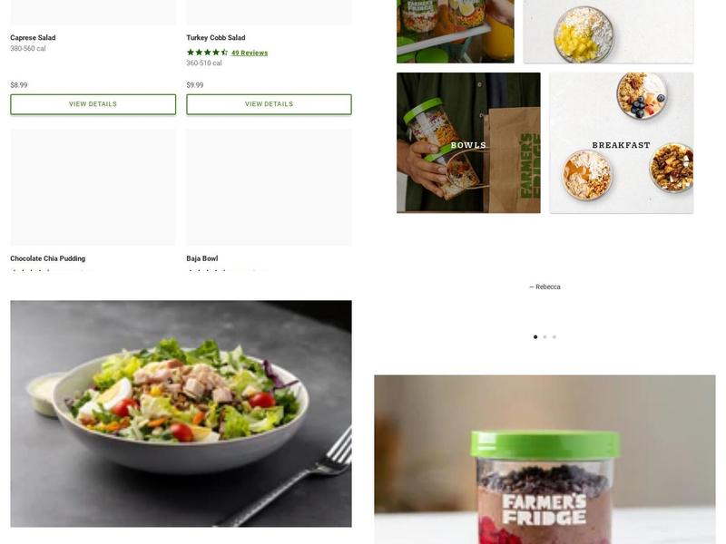Farmer's Fridge Menu
