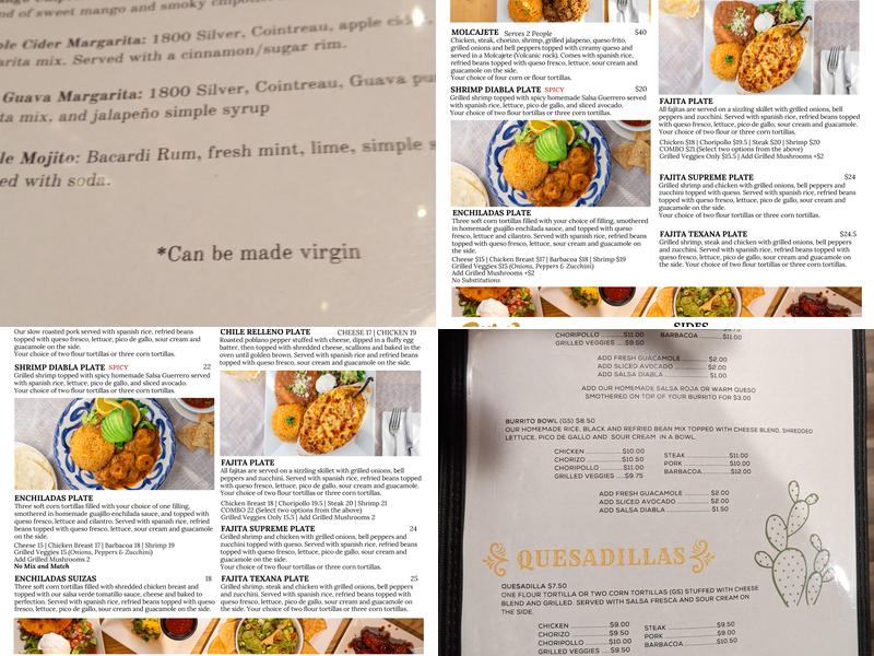 Taco Time Cocina & Cantina Mexicana Menu