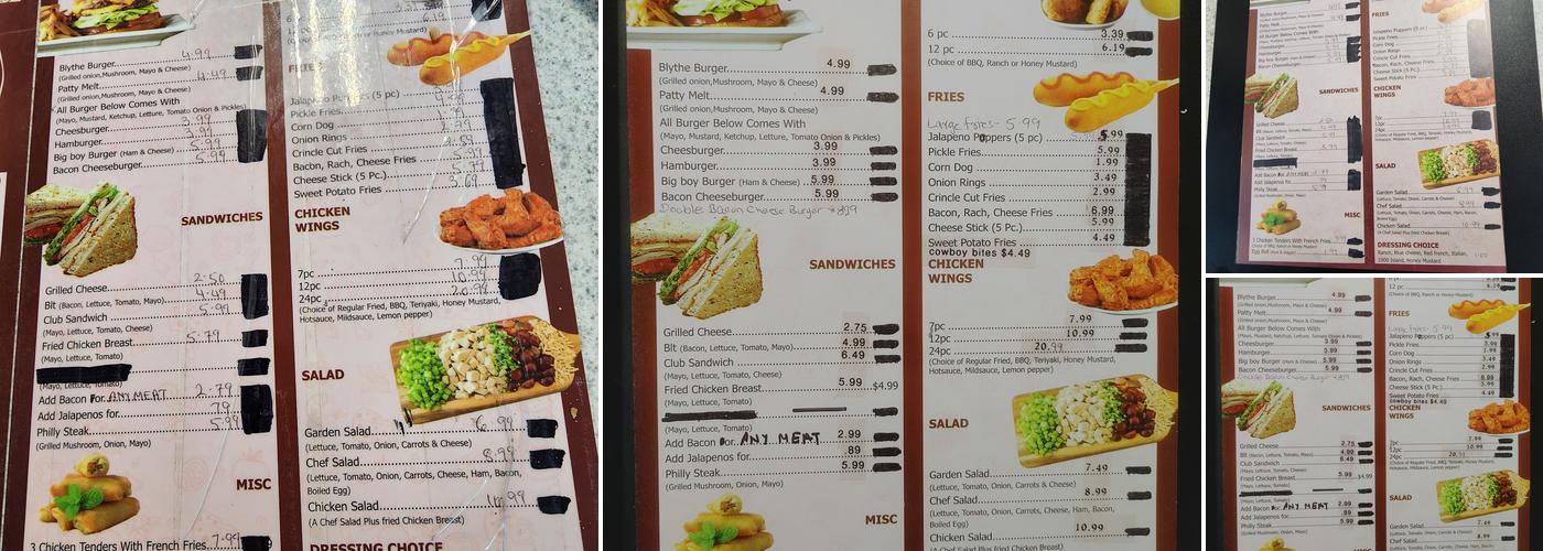 Macks Restaurant Menu