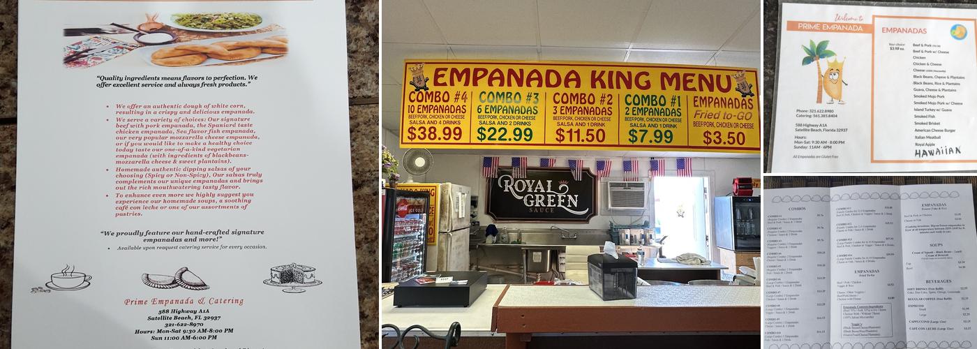 Empanada King Menu