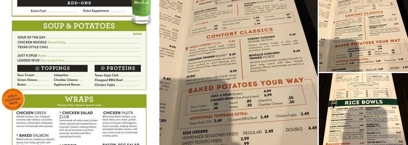 High Tower Cafe Menu