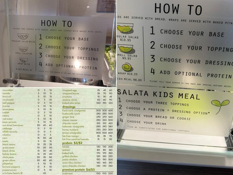 Salata Menu