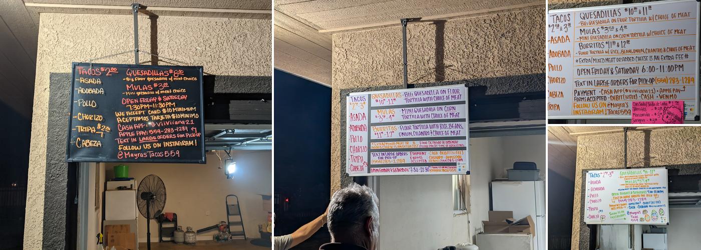 Mayra's Tacos 559 Menu