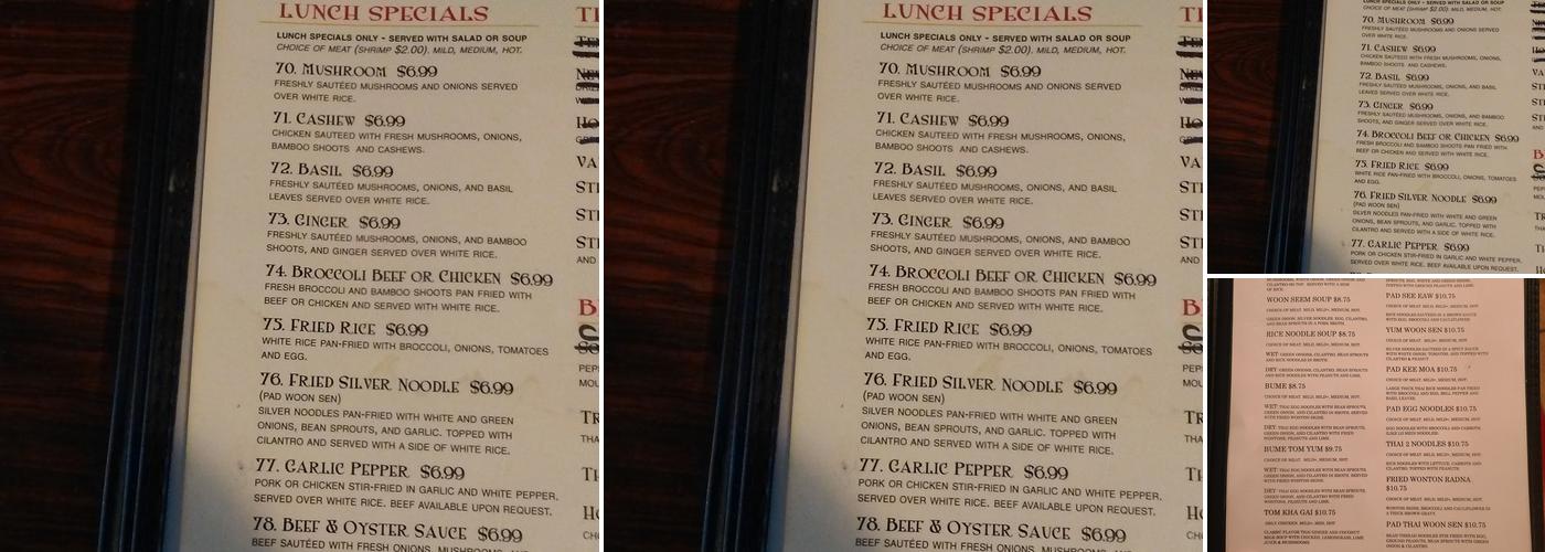 Thai Kitchen 2 Menu