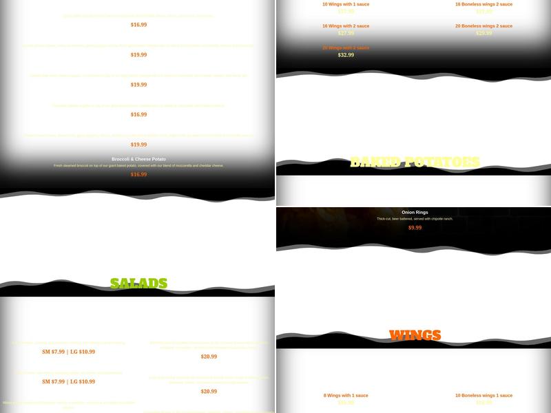 Crabtree Ale House Menu