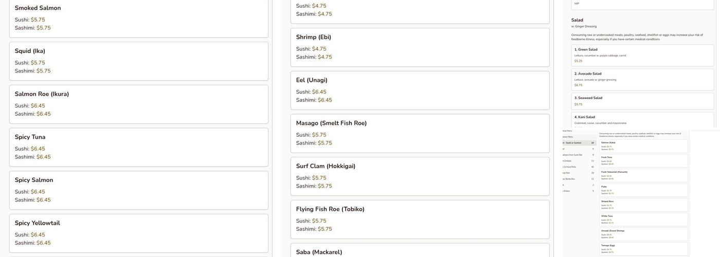 Chopstix Menu