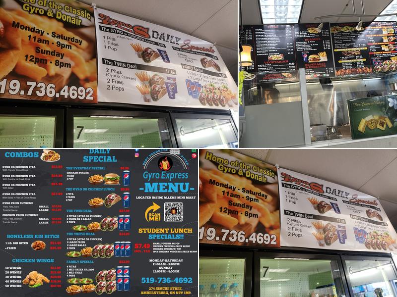 Gyro Express Menu