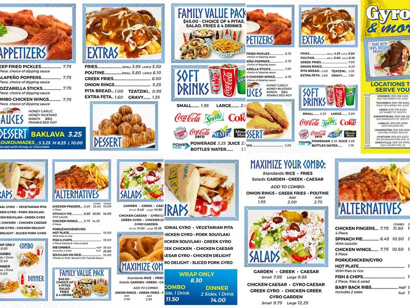 Gyros & More Menu