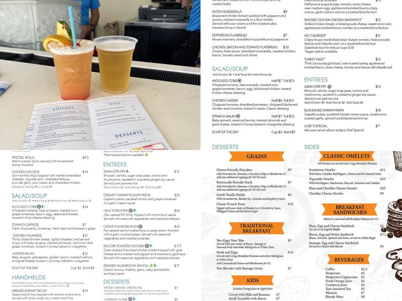 Finns Restaurant Menu