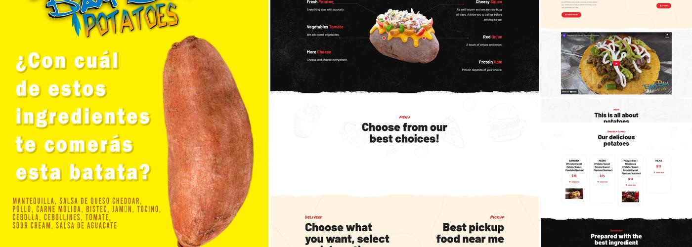 Bam Bam Potatoes Menu