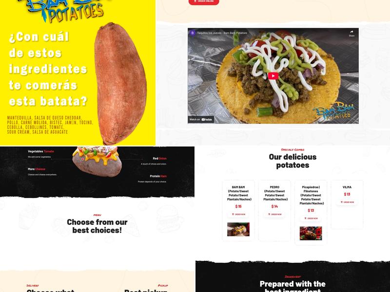 Bam Bam Potatoes Menu