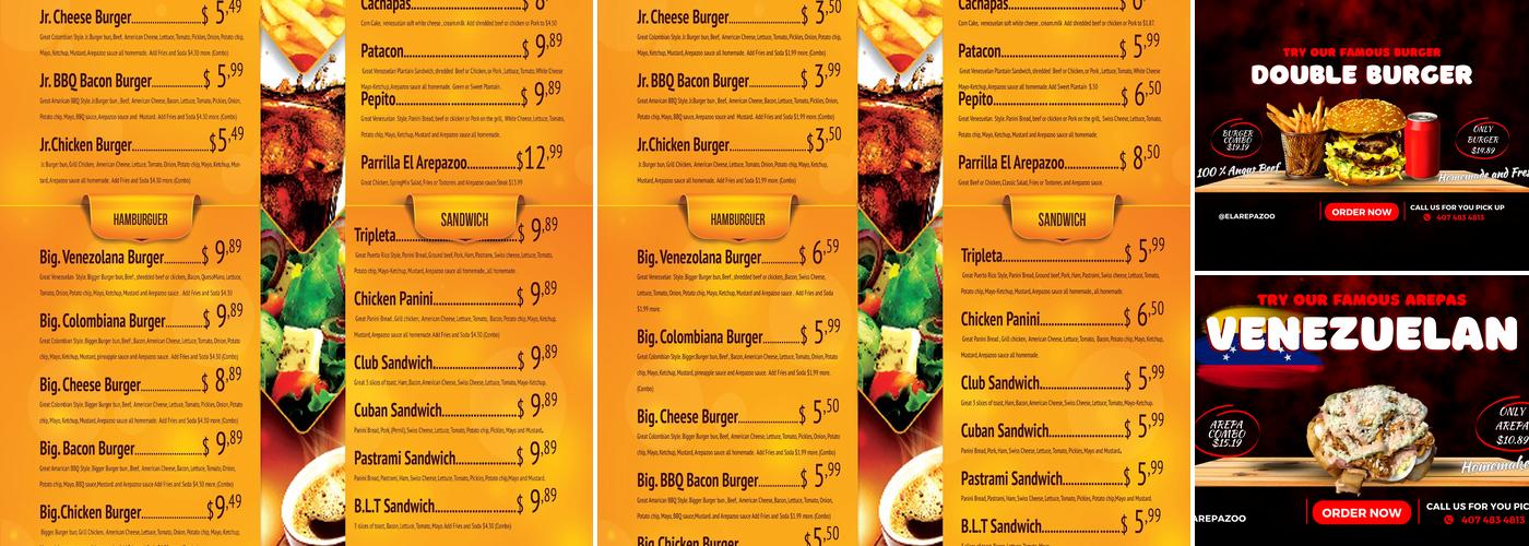 El Arepazoo Menu
