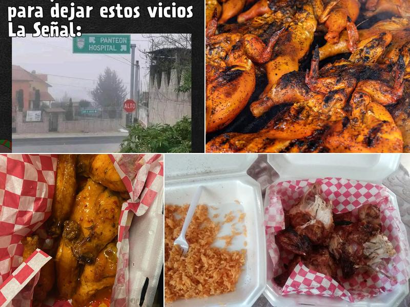 Pollos al carbon. Carbonero bbq chicken