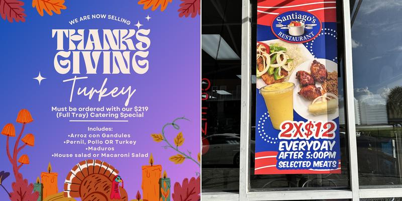 Santiago’s Restaurant Menu