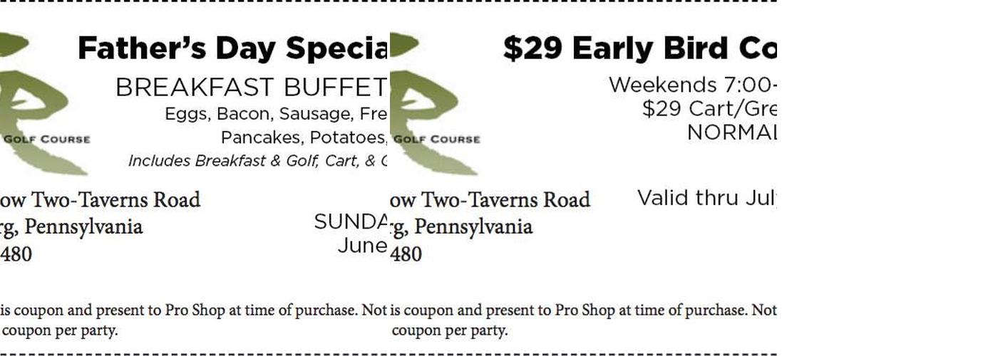 Cedar Ridge Restaurant Menu