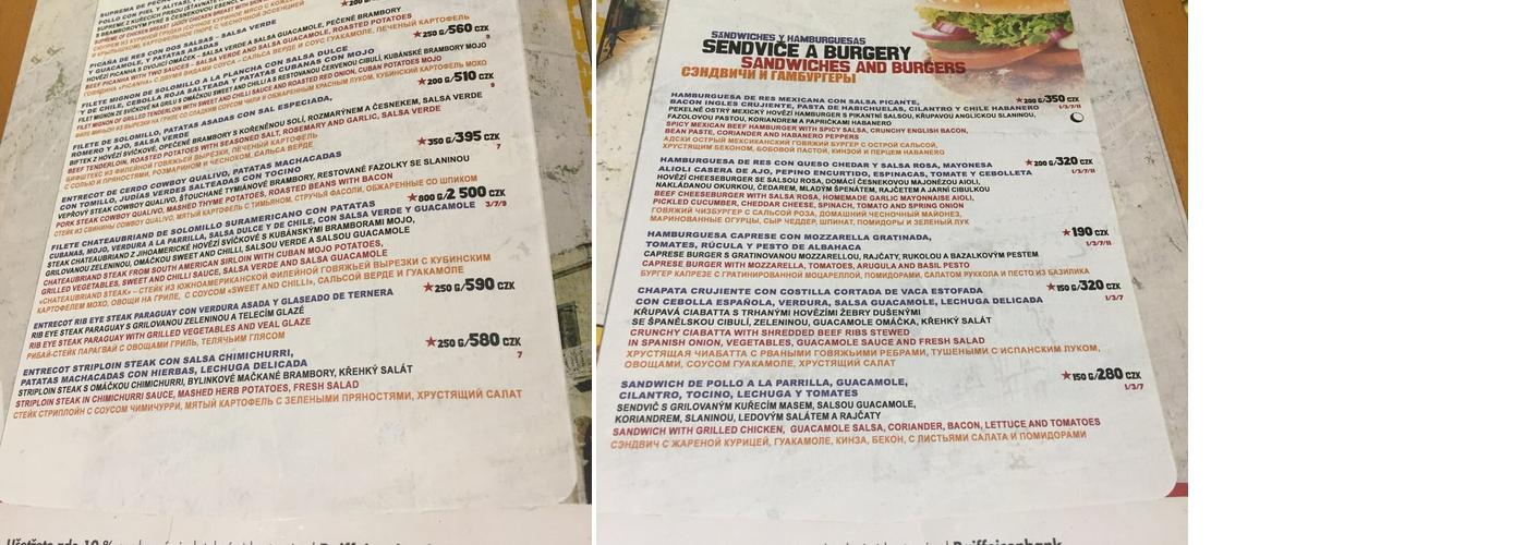 La Bodegita Del Medio Menu