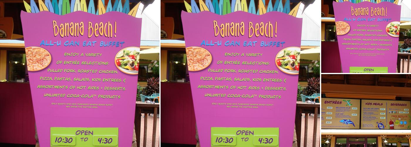 Banana Beach Cook Out Menu