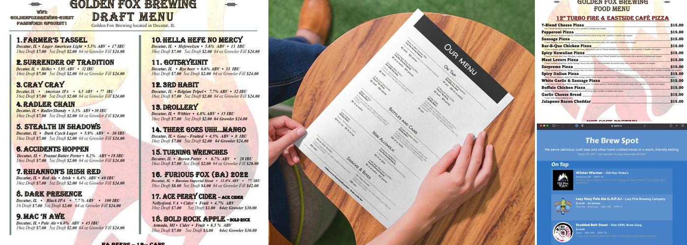Golden Fox Brewing, LLC Menu