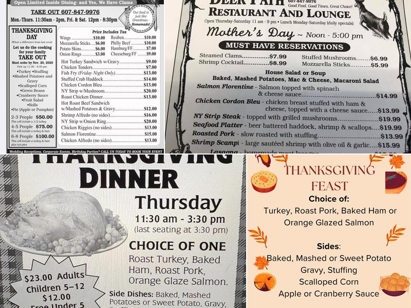 Deerpath Restaurant Menu