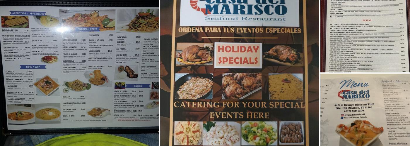 Casa Del Marisco Menu