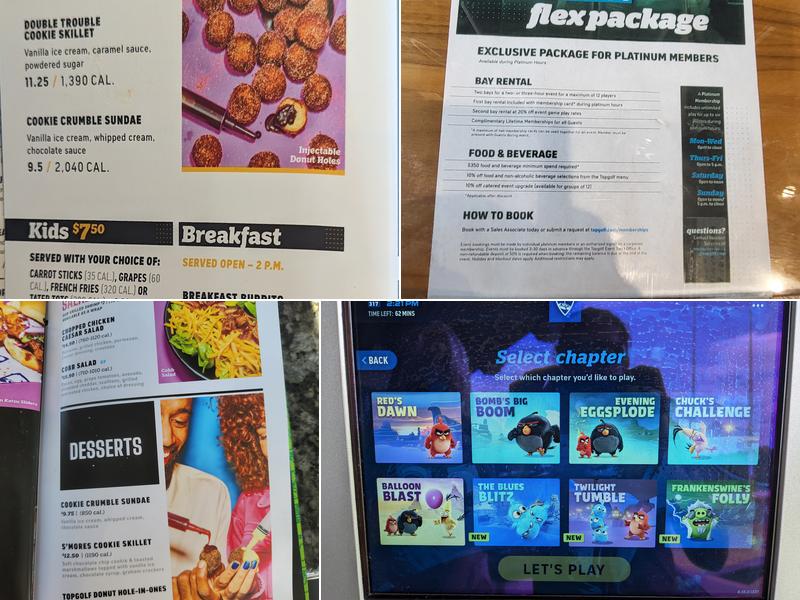 Topgolf Orlando Menu